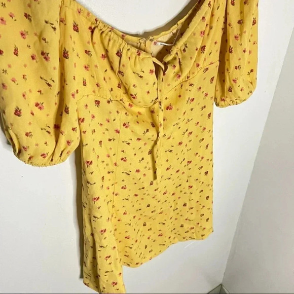 NWT Reformation Sette Mini Dress Gwen Floral Puff Sleeve Wedding Guest Bohemian - Picture 8 of 9